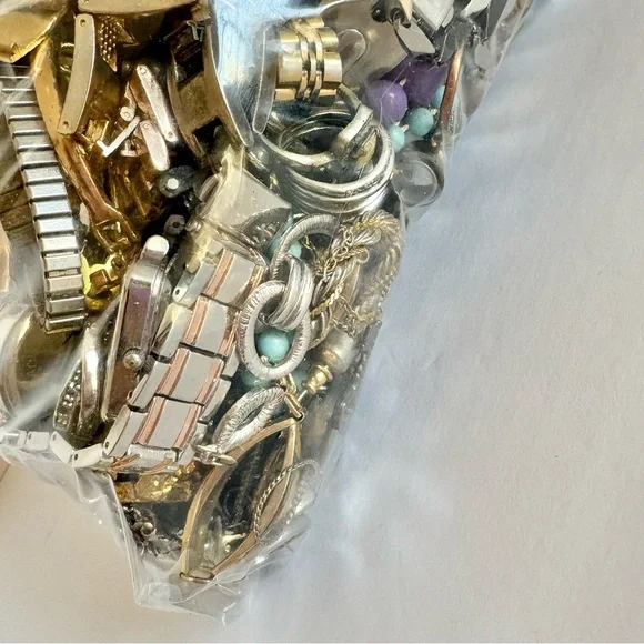 Jewelry Jar Lot Bulk Junk Drawer Vintage Modern Crafting Watch Necklace Ring - Picture 3 of 7